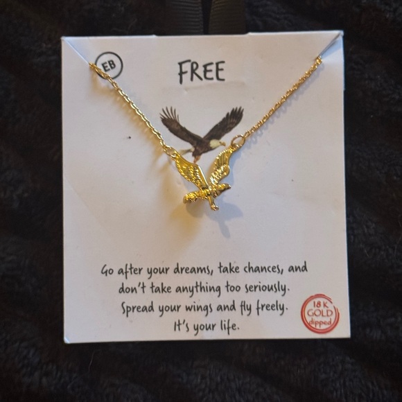 Gold Eagle Necklace - Picture 1 of 4
